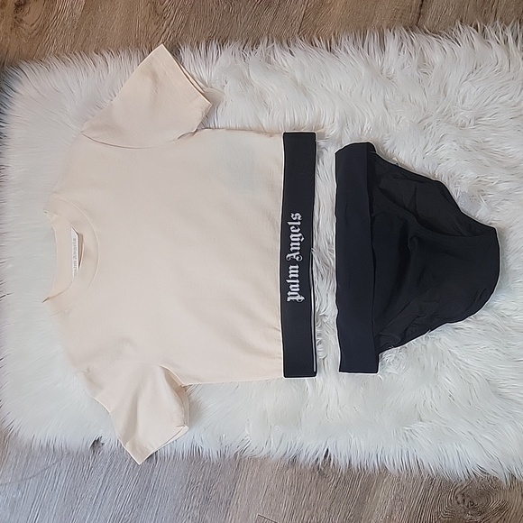 Palm Angels | Logo Underband Cropped T Shirt - Picture 8 of 11